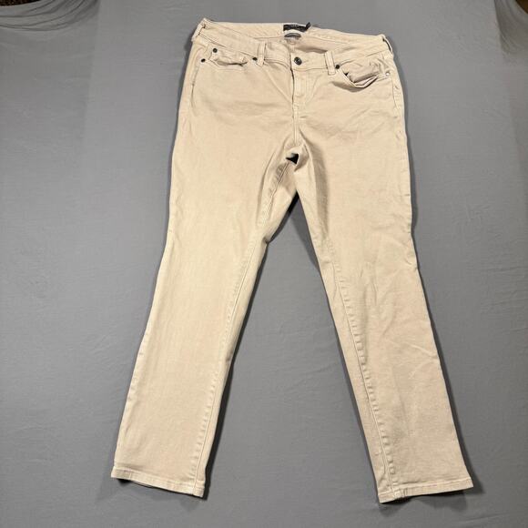 Torrid Women's Plus Size Tan Boyfriend Straight Mid-Rise Stretch Jeans - Size 14 - Picture 4 of 11